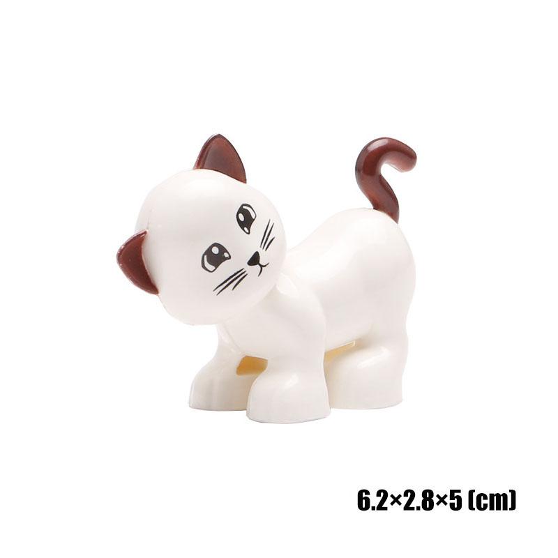 Big Size Building Blocks Animal Accessorie Compatible Duplo Rabbit Fish Bear Chicken Pig Duck Dog Cat Horse Cow Sheep Toys Gifts