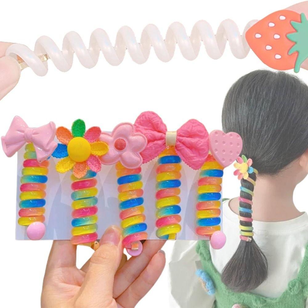 Детская петля для волос с бантом, инструмент для прически, хвостик, веревка для волос, новые телефонные ленты для волос для девочек