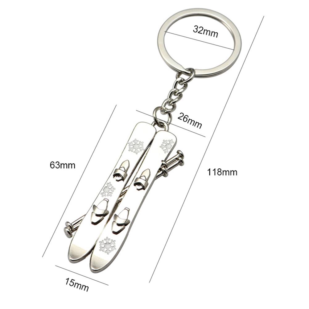 2Pcs 2022 Winter Sports Games Ski Keychain Ski Sports Key Ring Skier Keychain Sports Charm Skiing Gift for Skier Ski