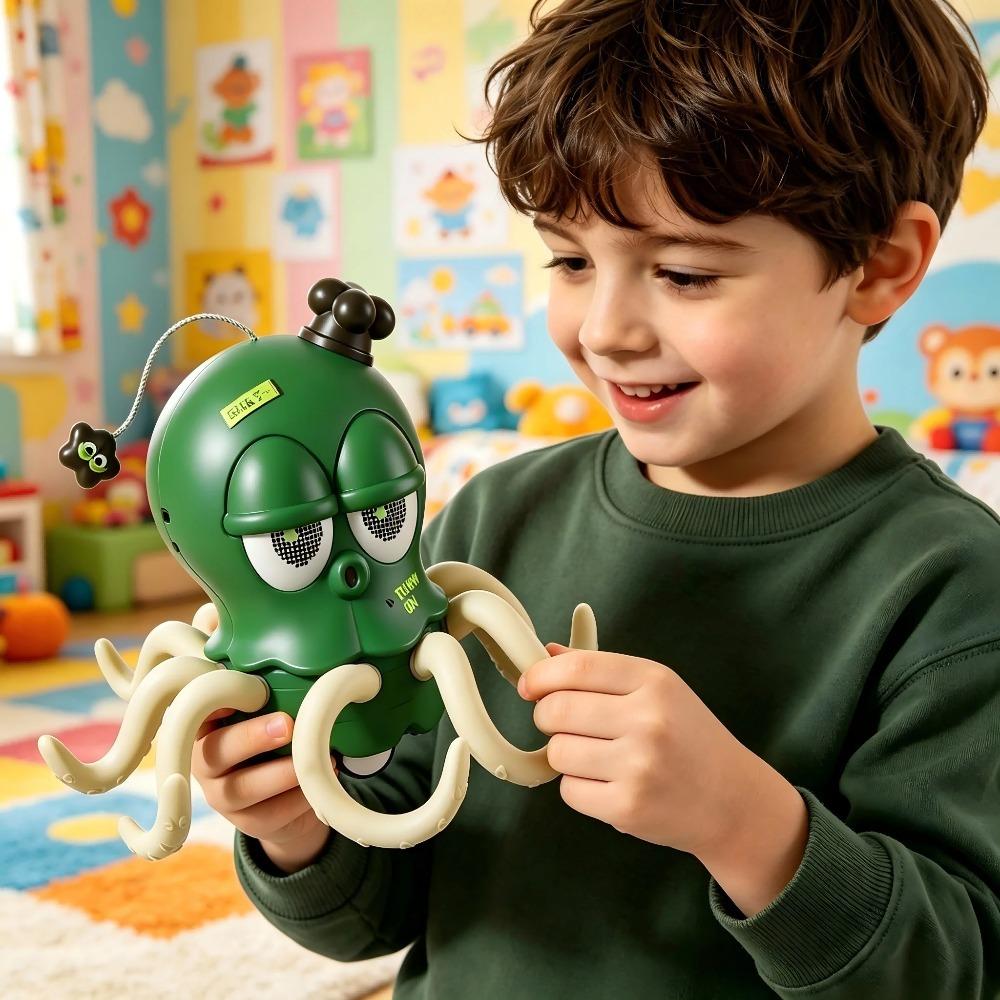 Magical Dancing Octopus Sensing Obstacle Avoidance Octopus Light Music Crawling Toy Children's Birthday Gift