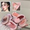 Two Color Powder Blusher Cream Matte Brighten Water Light Peach Cream Blush Natural Cheek Tint Waterproof Face Contouring Makeup