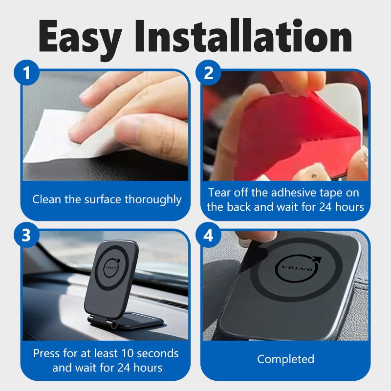 Universal Magnetic Car Phone Holder Foldable Air Vent Mount Phone Stand For Volvo V60 V50 V40 S80 S60 S90 C40 XC40 V70 XC70 XC60 JG2