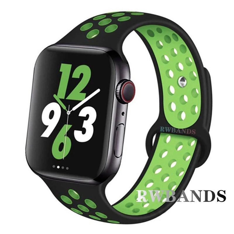 Спортивный ремешок для Apple Watch Band 46 мм 44 мм 40 мм 42-38-41 мм 45 мм Дышащий браслет iWatch Series 10 9 8 7 6 SE 5 3 Ultra 2 49 мм