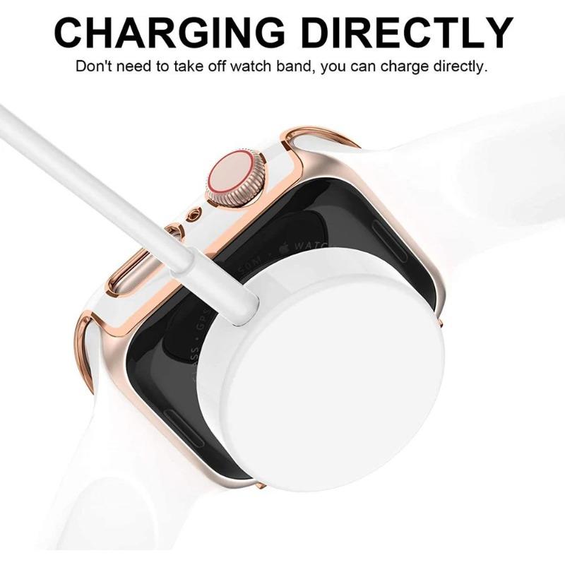Glass+Cover For Apple Watch Case 45mm 41mm 44mm 40mm correa Accessorie Screen Protector for iwatch series 4 5 6 SE 7 8 9