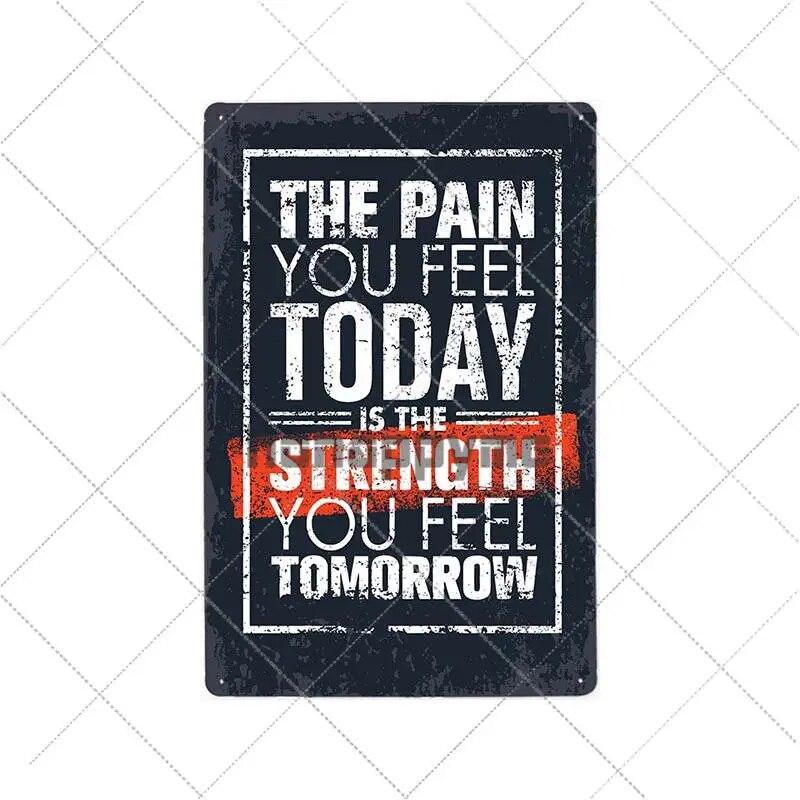 Правило для спортзала, металлический знак, фитнес, мотивационные цитаты, плакат, табличка для тренировки, человек, пещера, паб, бар, настенная декоративная винтажная тарелка 20x30 см