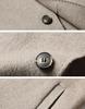 Ikalook Men'S Handmade Double-Breasted Wool Overcoat Aco117