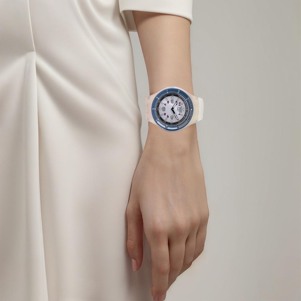 Swatch Унисекс 47мм Белые Часы SULW100D SULW100D