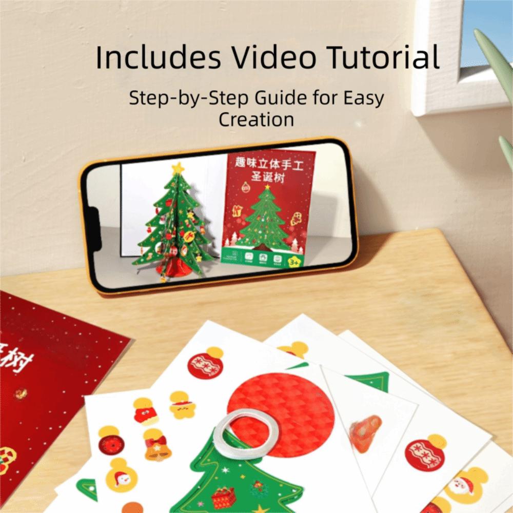 LED Christmas Tree DIY Craft Kit Handmade Tabletop Xmas Tree Desktop Decor