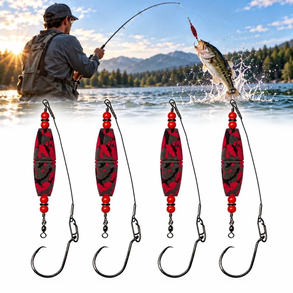 4PCS EVA Catfish Float Rigs 2.5 Inch Fishing Float Portable Fishing Bobbers Catfish Fishing
