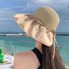 Новая летняя шляпа-ведро с большим карнизом, защита от ультрафиолета, пляжная шляпа, солнцезащитный козырек, дорожная шляпа от солнца, женская шляпа