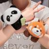 Cute Black and White Panda Snapping Circle Plush Toy Doll Raccoon Bracelet Doll Children's Rag Doll Birthday Gift