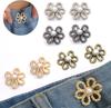 4Pcs 6-Petal Flower Waist Cinching Buckle Petal Pair Buckle Flat Detachable Waist Cinching Buckle Sub Waist Cincher