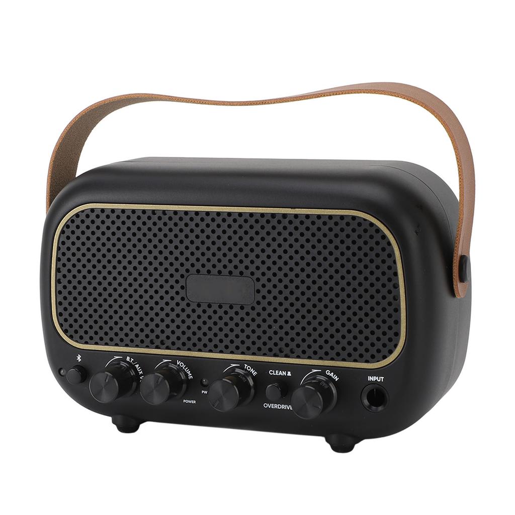 Mini Guitar Amp Dual Speaker Bluetooth Portable Electric Guitar Amplifier with Handle Headphone
