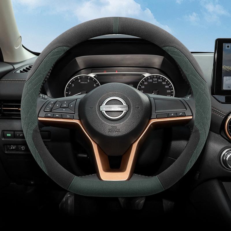 Для Nissan Ariya Rogue Qashqai X-Trail MAXIMA Leaf Versa замшевый чехол на руль автомобиля противоскользящий износостойкий аксессуары для украшения интерьера