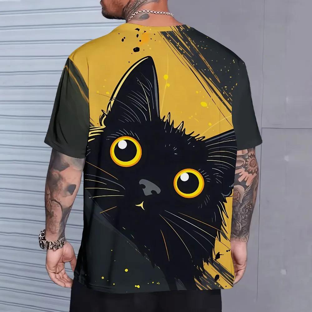 Футболка с коротким рукавом и мультяшным принтом Повседневная одежда для выходных С круглым вырезом Для мужчин и подростков Курорты Весна/Лето/Осень