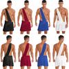 Men's Halloween Role Play Costumes One Shoulder Ancient Greek God Lingerie Knight Warrior Costume Cosplay