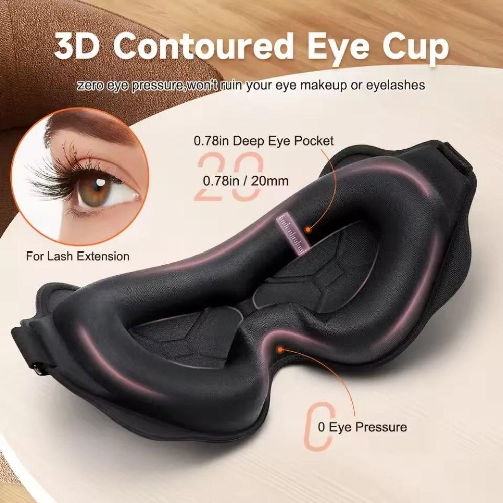 Soft Padded 3D Eye Mask Breathable Sleeping Eye Mask Blackout Sleep Eye Mask Portable