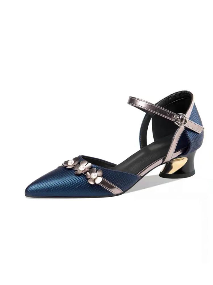 Sapatos femininas женские модные милые темно-синие удобные туфли с пряжкой на ремешке на квадратном каблуке женские классные туфли-лодочки с цветочным принтом на каблуке ba98