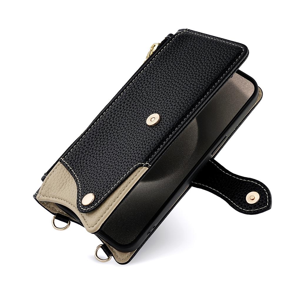 For Xiaomi Redmi A5 4G (171.7mm) Leather Case Wallet Stand Cover Irregular Tail Style with Chain Strap