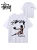Свободная хлопковая футболка STUSSY с принтом
