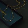 Gold-Plated Sterling Silver Heart Necklace - Casual Clavicle Chain for Women