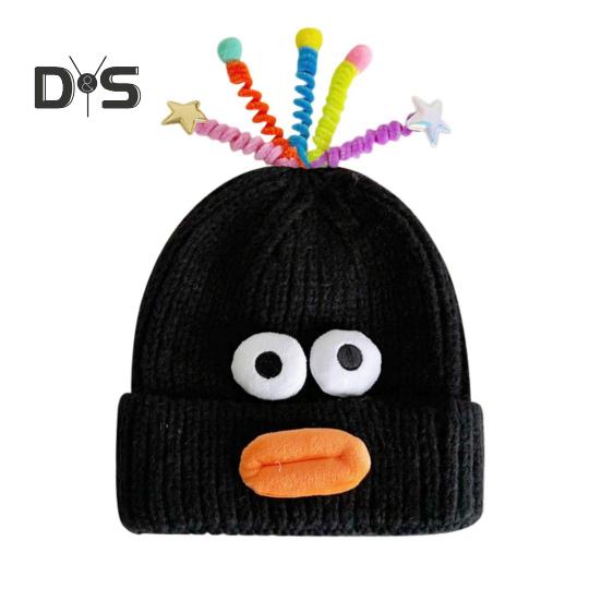 Мультяшная шерстяная шапка с выдвижными щупальцами, теплая вязаная шапочка для детей, реквизит для фотосъемки, головной убор для катания на лыжах, походов, термошапка для взрослых и подростков
