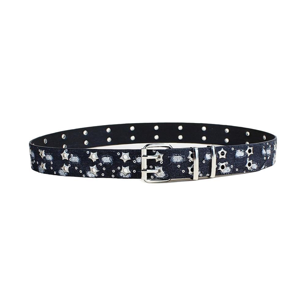 Metal Buckle Star Hole Sequin Belt Double Grommet Hole Trouser Decor Decoration Dress Decor