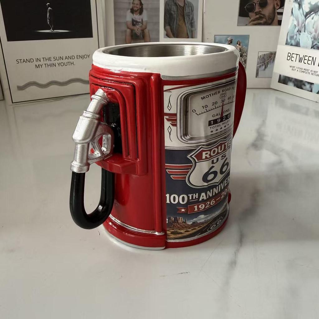 2026 New Style Gas Station Fuel Pump Resin Kitchen Mug Decor