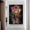 Граффити, абстрактное животное, настенный художественный постер, красочный лев, слон, домашний декор, холст, картина, украшение для гостиной, фреска, изображение