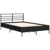 Bed Frame Black 135 x 190 cm Particleboard and Metal