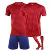 2425Испания, домашние футбольные майки, комплект шорт и носков, новый сезон, шорты и носки, комплект размеров для взрослых и детей