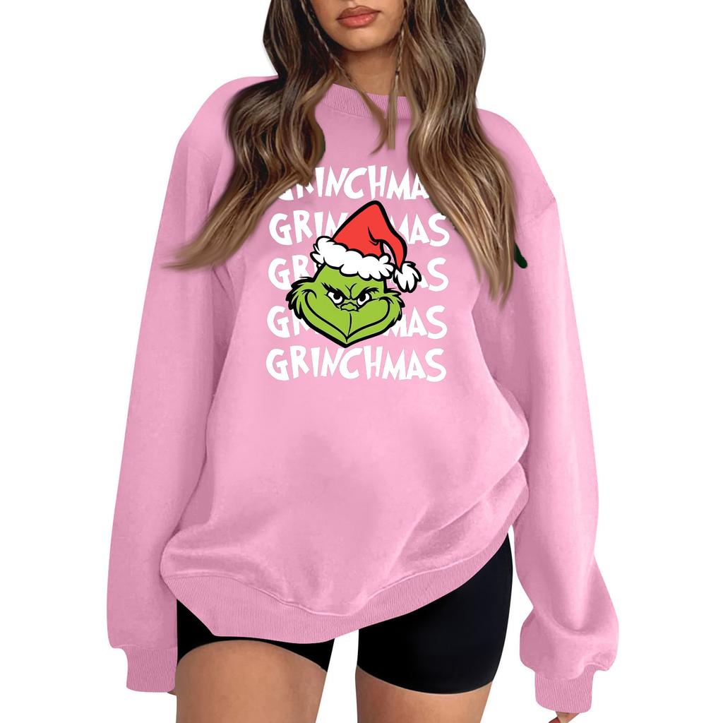 Women's Fashion Casual Print Casual Long Sleeve Round Neck Sweatshirt Top