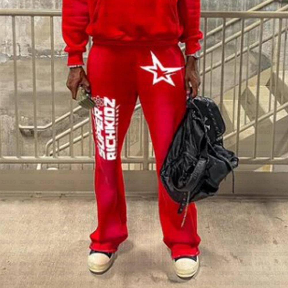 RogueWave Американский Харадзюку Принт Буквами Прямые Брюки Хип-хоп Буквы Зимние Утепленные Свободные Y2k Повседневные Брюки Спортивные Штаны Женщины Мужчины