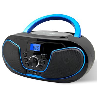 LONPOO Стерео CD-плеер с FM, MP3, наушниками, ЖК-дисплеем, компактный CD-плеер, идеально подходит для детского сада, изучения языков, Bluetooth, радио, воспроизведение,