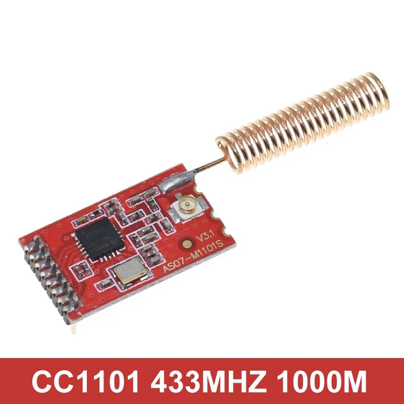 TZT CC1101 10 мВт 433 МГц 868 МГц 300-1000 м Модуль передачи с антенной SMA Трансиверный модуль