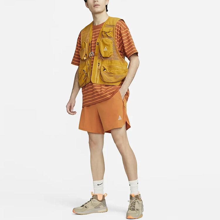 Nike Спортивные шорты ACG Dri-FIT New Sands с боковым карманом на молнии и шнурком, мужские брюки оранжевого цвета DN3956-815