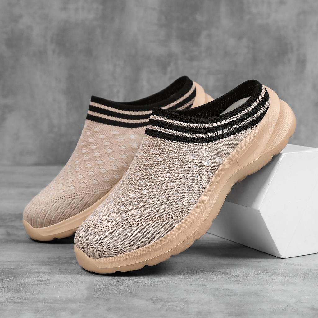 TUINANLE Платформенные Шлепанцы на Толстой Подошве Женская Обувь Одношаговые Ленивые Полушлепки Кроссовки для Ходьбы Полушлепки