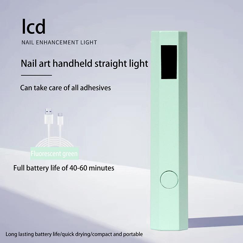 Мини портативная УФ-лампа для ногтей, УФ-лампа для гелевых ногтей со светодиодным дисплеем, маленькая портативная лампа для светотерапии ногтей
