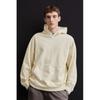 Толстовка с капюшоном свободного кроя HM WashHed Light Beige
