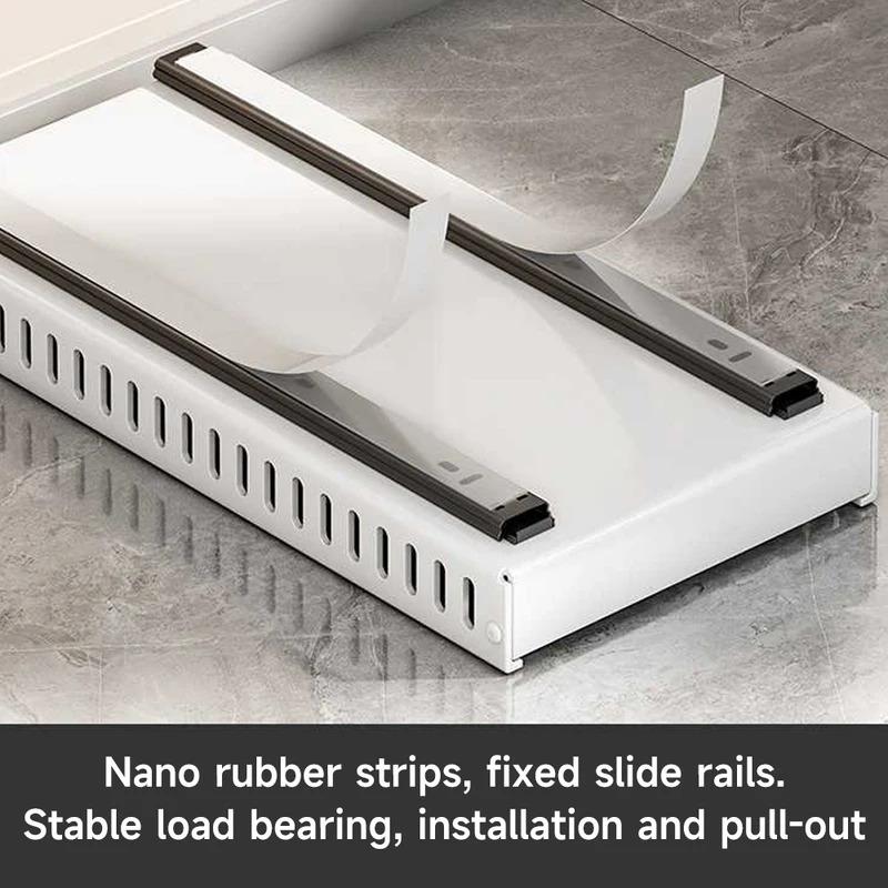 Выдвижной органайзер для кастрюль и сковородок, многофункциональный кухонный выдвижной лоток для хранения, подставка для специй, органайзер для шкафов