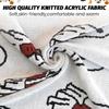 Soft Throw Blanket Cozy Knitted Throw Blanket High Quality Ghost Reading Blanket