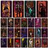 Tarot Cards Retro Vintage Metal Sign Decoration Wall Decor Cyberpunk Poster Bar Restaurant Cafe Game Room Garage Decoration Home