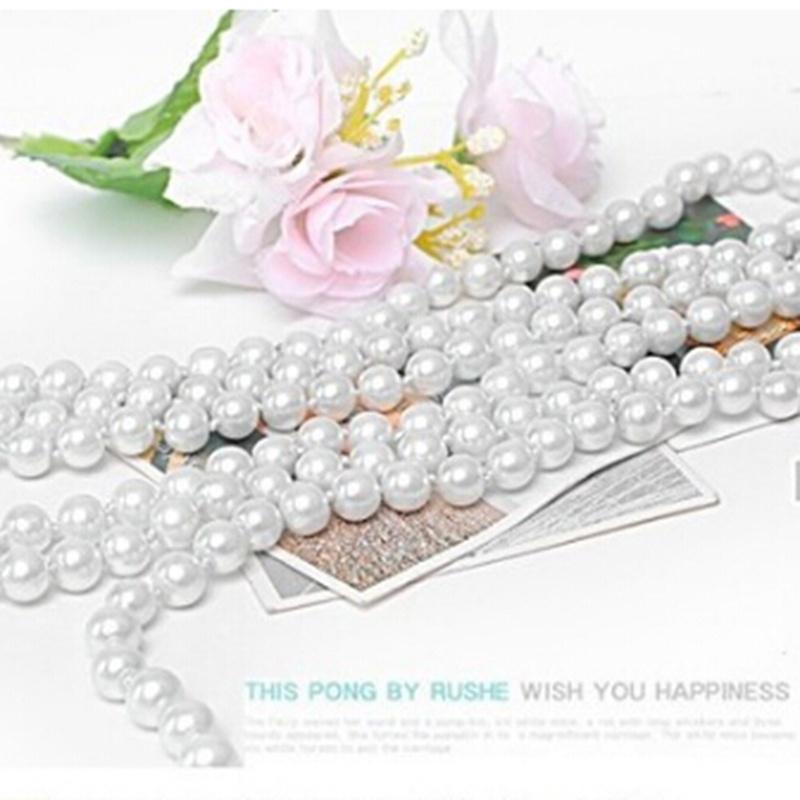 Искусственный жемчуг, бусы в стиле флэппер, кластер, длинное жемчужное ожерелье, элегантный многослойный дизайн, блестящая гладкая поверхность, модная бижутерия для вечеринок, ужинов, свиданий