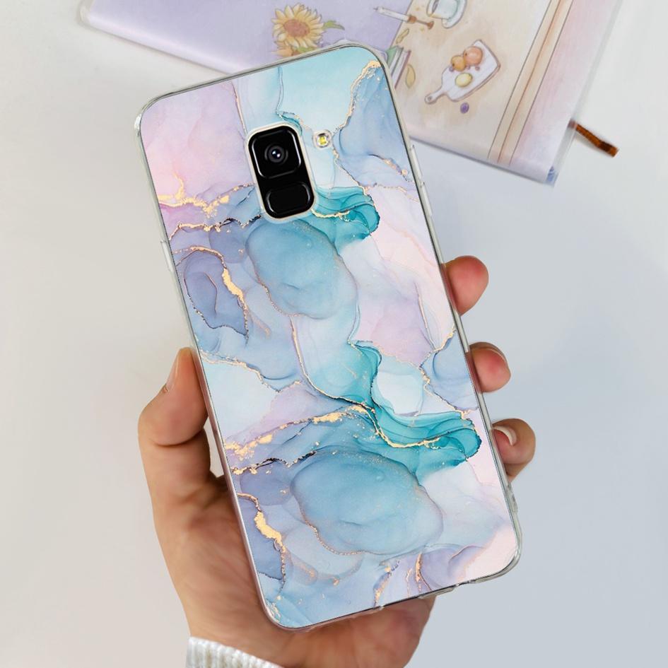 For Samsung A8 2018 Case A8 Plus Cover SM-A530F SM-A730F Fundas Fashion Butterfly Marble Soft Bumper For Samsung A8+ 2018 Hoesje