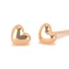 Серьги-сердечки из розового золота K18PG 4 мм 1 пара для обоих ушей золото 18 карат без никеля yokomountain (силиконовая подложка)