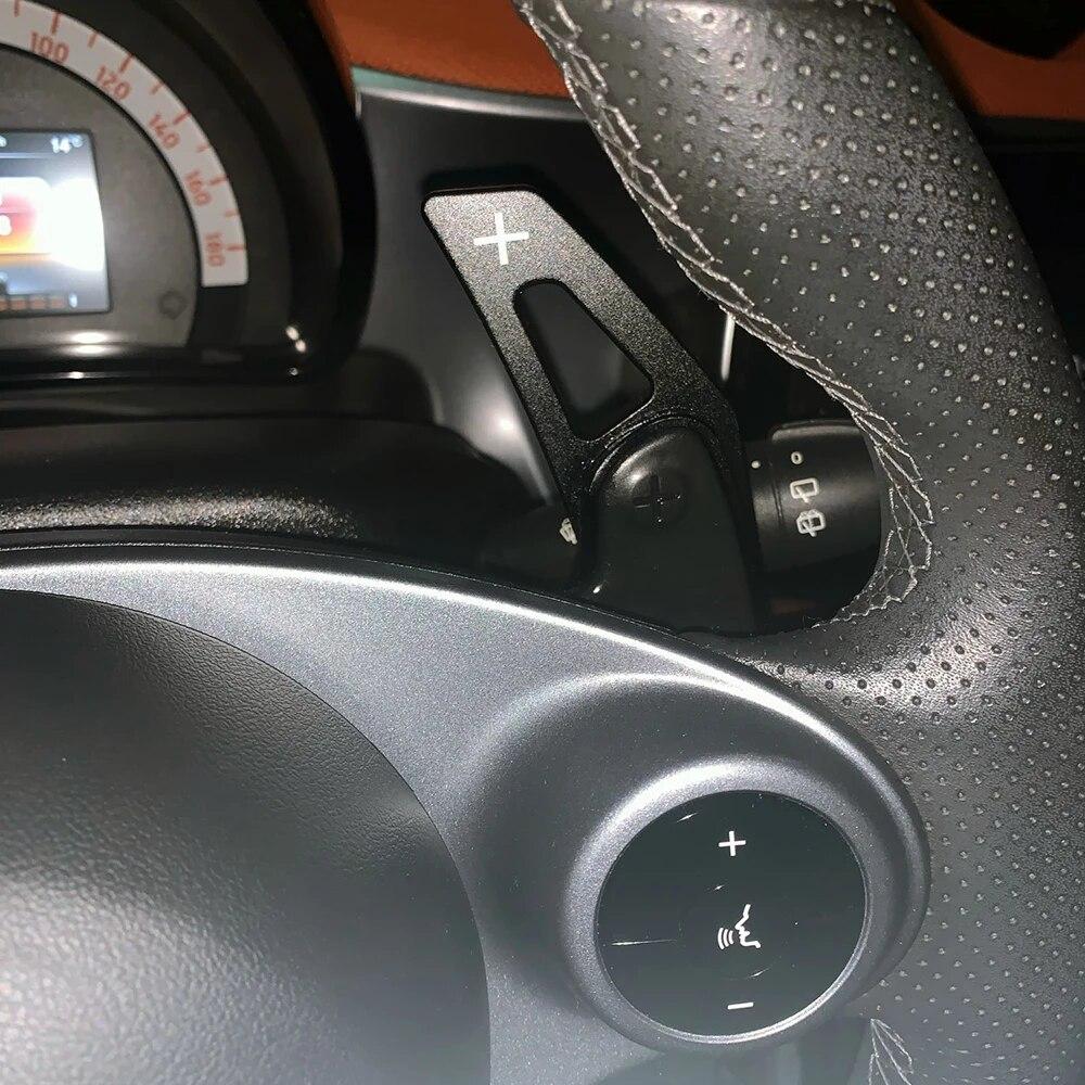 Для Benz Smart 451 453 для двоих 2009-2017 для четырех 2015-2017 рулевое колесо автомобиля подрулевые переключатели передач DSG удлинитель наклейки