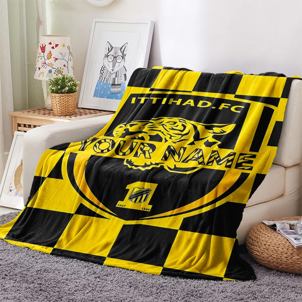 1PC Tiger Roar Jersey Custom Name Patterned Flannel Blanket Suitable For All Seasons For Home Decor Warmth And Comfort Gifts Holiday Present