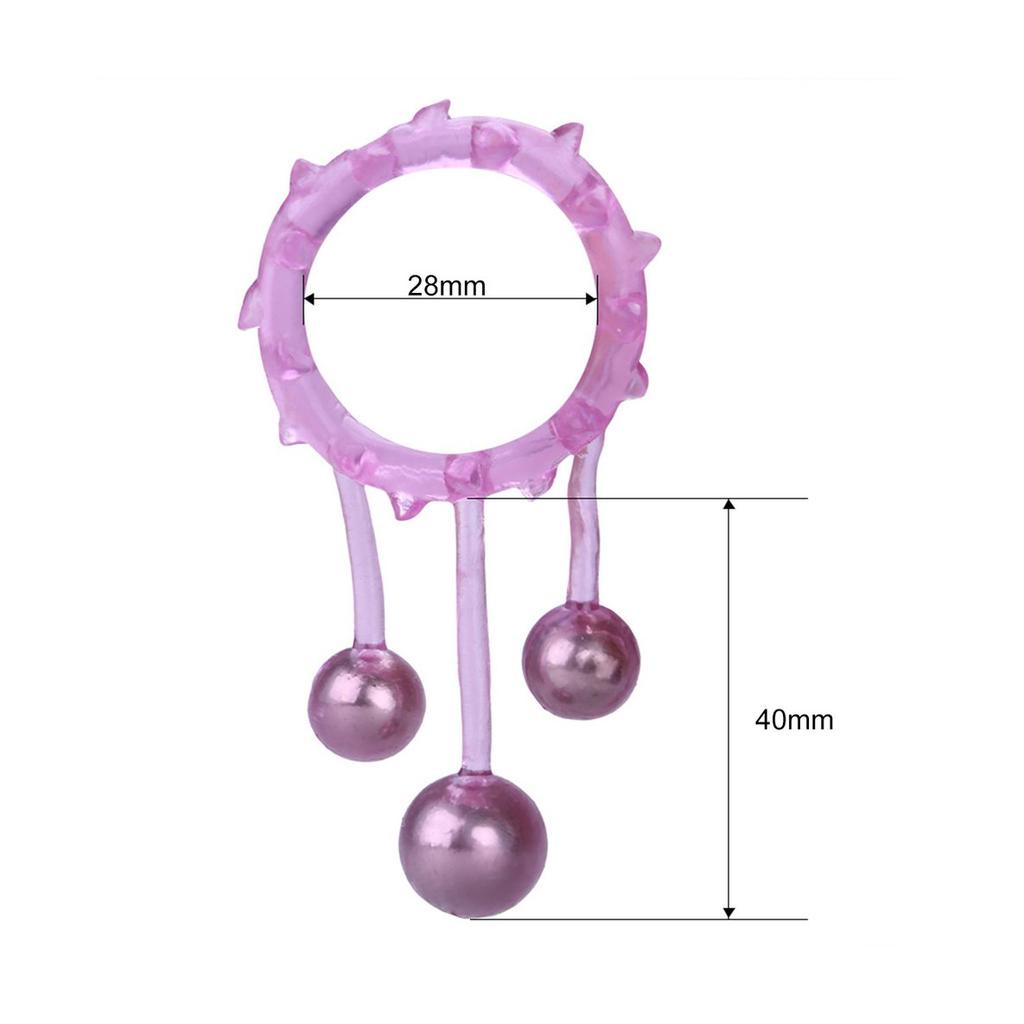 Кольцо для пениса, секс-игрушки для взрослых, забавное мужское кольцо с задержкой без замка с батарейкой, тонкое кольцо, три захватывающих шарика