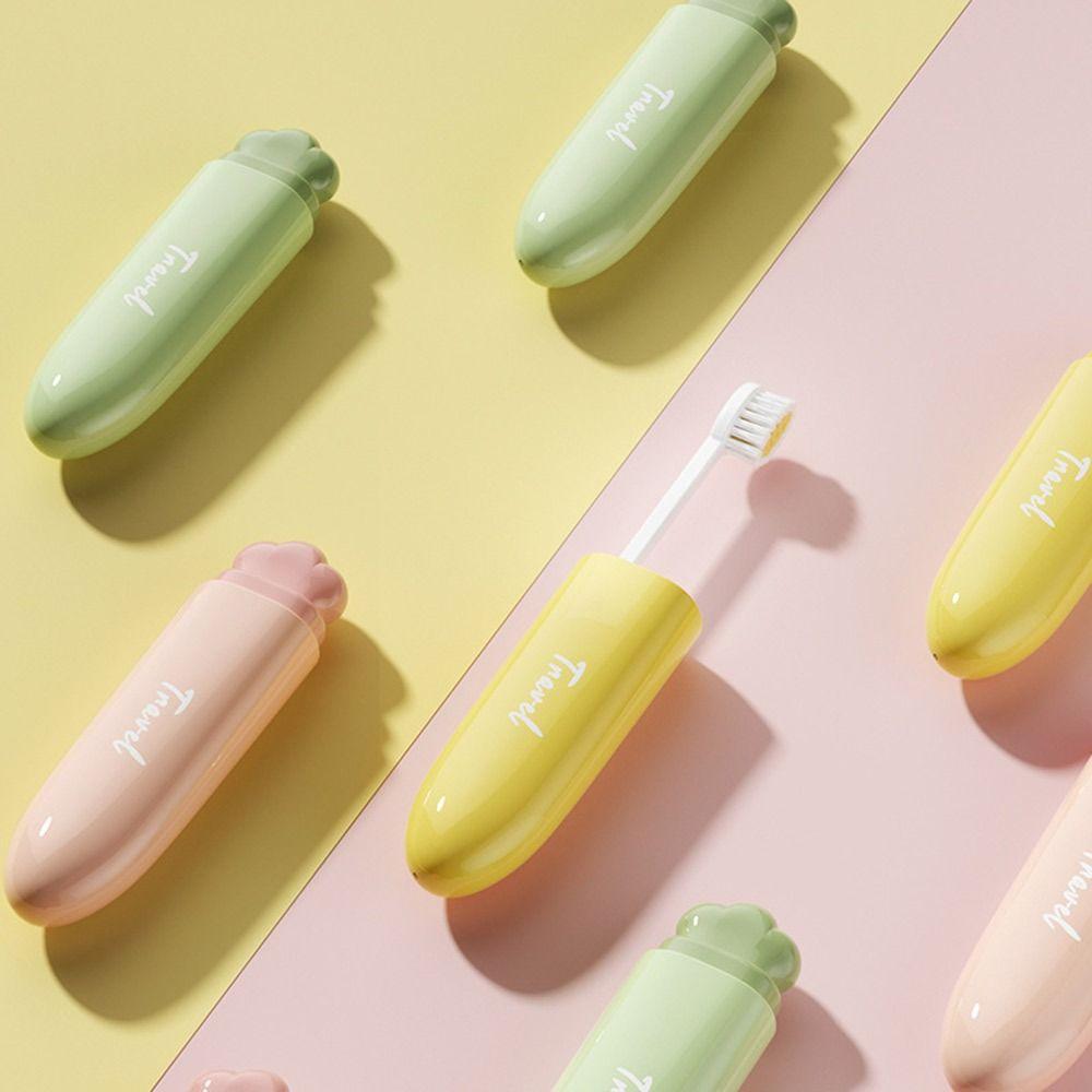 PortableSoft Bristled Travel Toothbrush Set for Outdoor Camping Travel