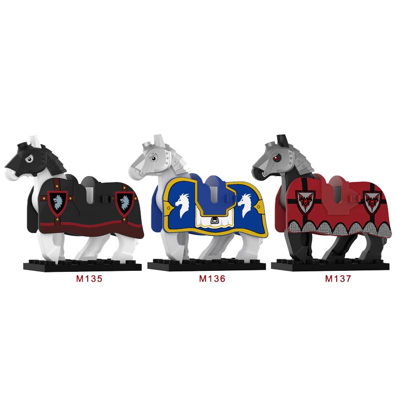 Средневековый Замок Солдат Фигурки Действия Строительные Блоки Дракон Аниме Рыцарь Аксессуар Боевой Конь Ополчение Шлем Щит Игрушка Подарок S015